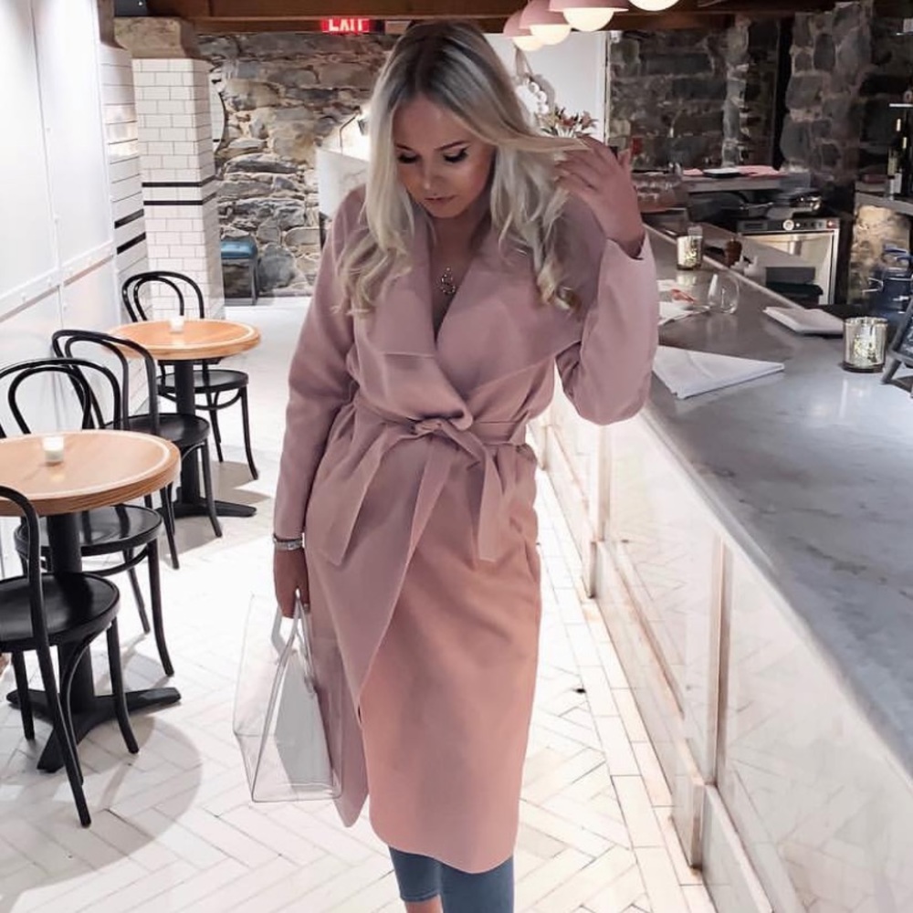 Pink Duster Waterfall Coat